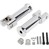GIDIBII Footpeg Supports,Passenger Foot Rest Brackets Compatible with Harley Softail Deluxe Fat Boy Heritage Sport Glide Softail Slim Street Bob Breakout Low Rider Models 2018-2026 (Chrome)