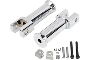 GIDIBII Footpeg Supports,Passenger Foot Rest Brackets Compatible with Harley Softail Deluxe Fat Boy Heritage Sport Glide Softail Slim Street Bob Breakout Low Rider Models 2018-2023 (Chrome)