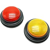 Gelabur 2-Pack Buzzers for Trivia Games, Answer Buzzers for Classroom, Family Feud Jeopardy Buzzer, Game Buzzers with Lights and Sound for Classroom