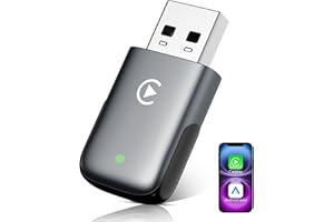 ZasLuke Wireless CarPlay Adapter, 2-in-1 Wireless CarPlay and Android Auto Adapter, Fast Stable Connection, Plug and Play & N