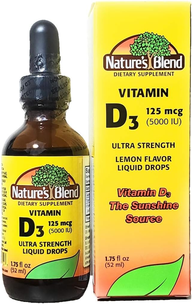 Nature’s Blend Vitamin D3 Drops, 5000 IU: Health & Personal Care