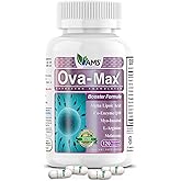 America Medic & Science OVA-Max Prenatal Vitamins for Women (120 Capsules) Boosts Fertility and Ovulation | Pregnancy Aid and Female Preconception Supplements with CoQ10, Folic Acid, and Myo-Inositol