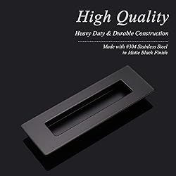 Probrico (2 Pack) Black Rectangular Recessed Flush