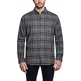 Weatherproof Vintage Mens Flannel Shirt (as1, Alpha, m, Regular, Regular, Brown, Medium)