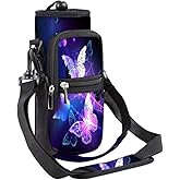 WINTOJO Water Bottle Carrier Bag Holder 25oz 32oz 40oz 64oz Insulated Water Bottle Sling Sleeve Case Cover with Strap Pockets