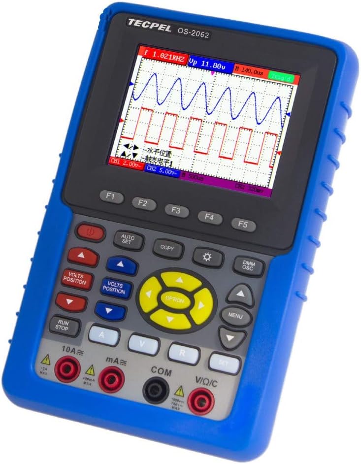 Tecpel Handheld 60MHz 2-Channel Color Digital Storage Oscilloscope OS-2062
