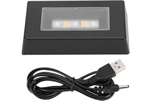 Watris Veiyi 7 Color LED Display Base, Color Changing Light Stand for Crystal Display Jewelry Glass Art, 3D Crystal Light Base, Rectangle Display Stand with USB Cable