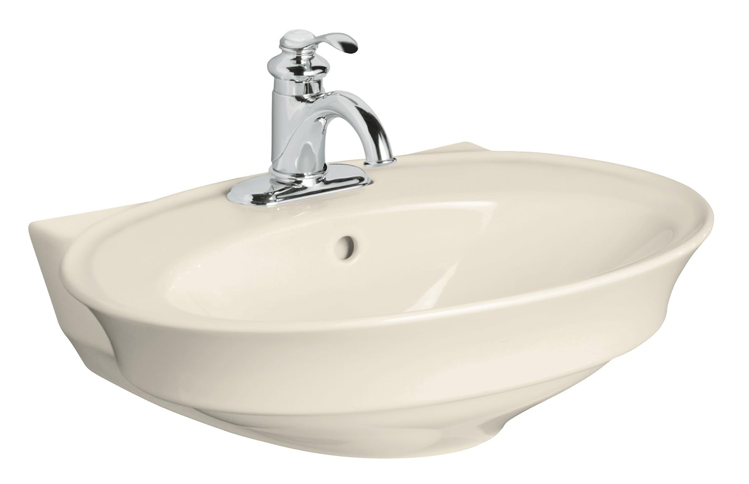 KOHLER K2284447 Serif Bathroom Sink Basin, Almond Pedestal Sinks