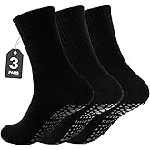 kepiibi 3 Pairs Pilates Socks with Grips for Women, Non Slip Yoga Grip Socks, Grippy Ballet Barre Socks for Dance Hospital