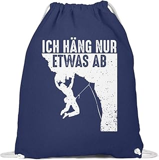 SwayShirt Bouldern Bouldersport Kletterwand Felsklettern Klettern Bouldering T-shirt Geschenk - Baumwoll Gymsac -37cm-46cm-Marineblau