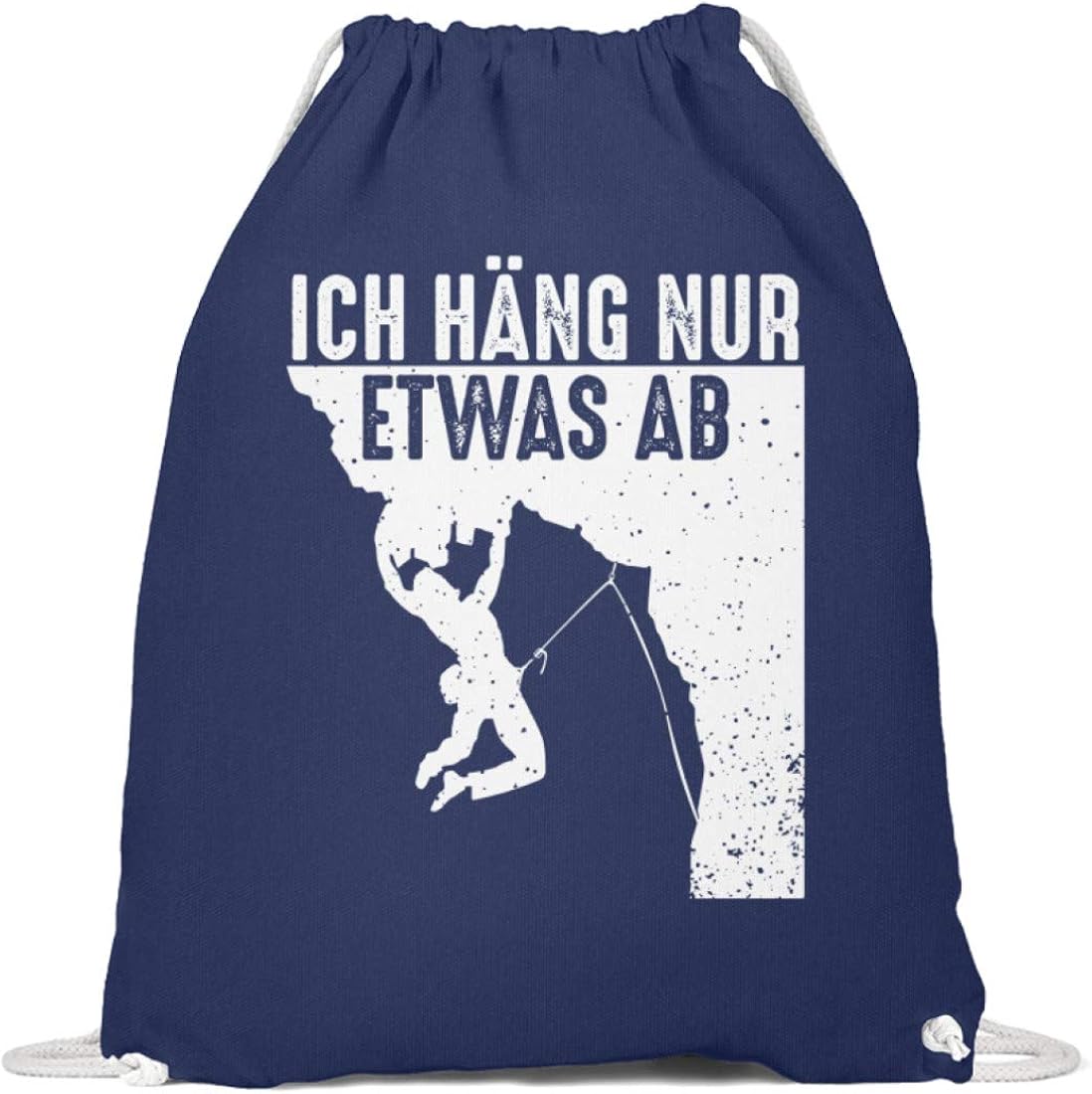 SwayShirt Bouldern Bouldersport Kletterwand Felsklettern Klettern Bouldering T-shirt Geschenk - Baumwoll Gymsac -37cm-46cm-Marineblau