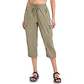 VEOBIKE Women's Hiking Capris Pants Dri Fit UPF50+ Outdoor Camping Travel Capri Elastic Waist Drawcord Active Joggers Capris