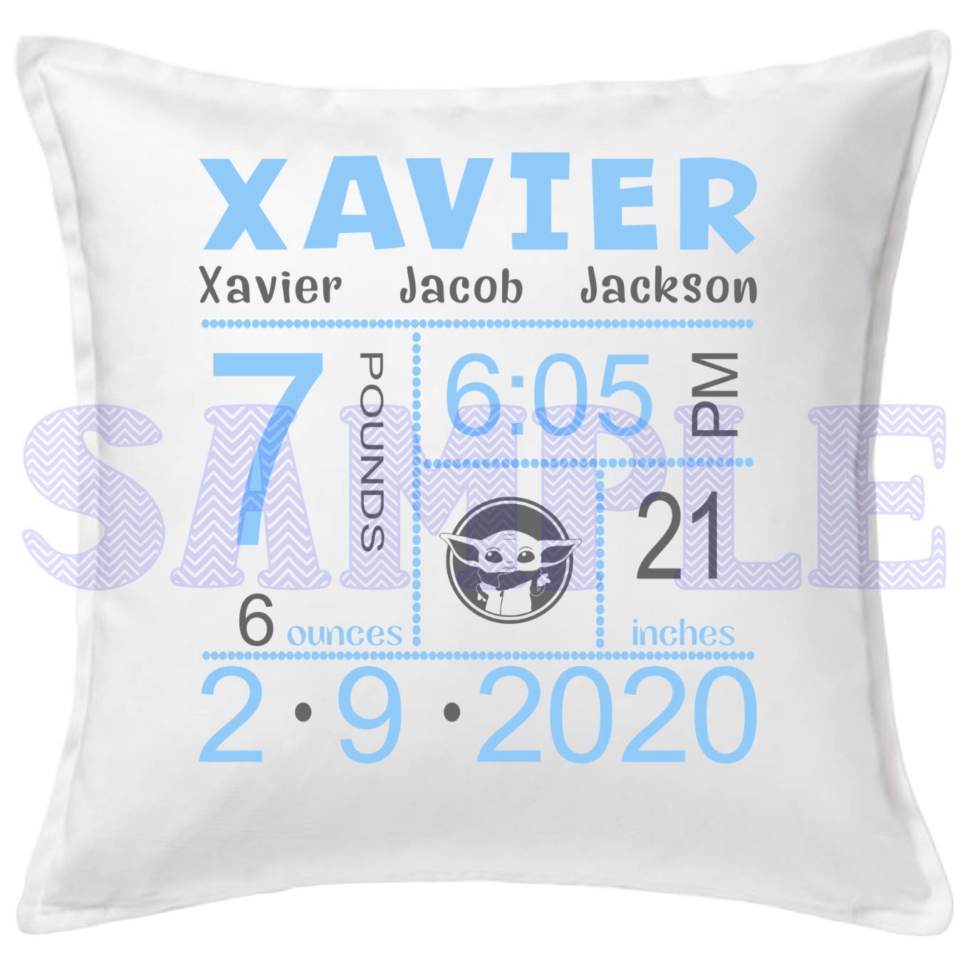 baby announcement pillow