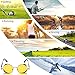 ROCKNIGHT Polarized Round Yellow Sunglasses For Men Women Night Vision Sunglasses Metal Frame