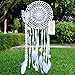 Ricdecor Dream Catcher Handmade Traditional White Feather Dream Catcher Wall Hanging car Hanging Decoration Ornament Dia 8.2