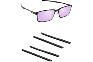 Handwith 2 Pairs Soft Silicone Sunglass Ear Socks for Oakley Steel Plate OX3222, Anti-Slip Comfort Fit Glasses Arm Grips Spare Parts Replacement Kit Black