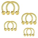 D.Bella 8PCS 16G Stainless Steel Nose Septum
