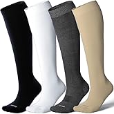 LEVSOX Viscose Made from Bamboo Compression Socks for Pregnant Women 20-30 mmHg Knee High Cute Mens Supports Socks for Travel