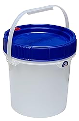 2 Gallon Bucket with Screw Top Lid & Handle Food