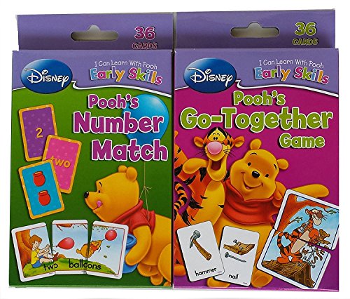 Set of 2 Winnie the Pooh Card Decks, Number Match and Go-together Game