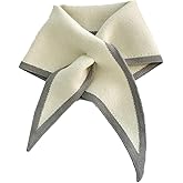 Caissip Knitted Triangle Scarf for Women Y2K Fashion Neckerchief Decoration Shawl Wraps Cape Soft Warm Scarves Neck Warmer