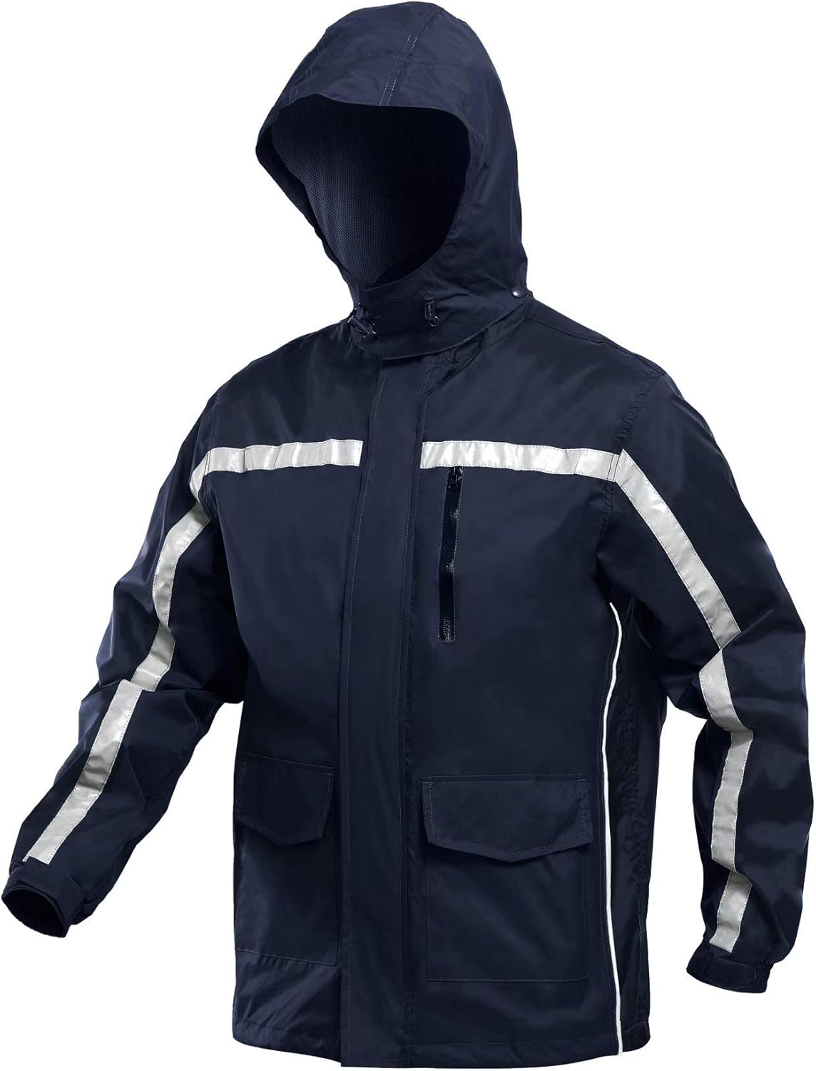 MAGCOMSEN Men's Rain Suits Waterproof Hooded Hiker Raincoats with Pants Work Fishing Rain Gear Jacket: Clothing