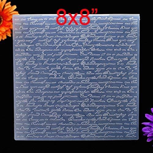 Kwan Crafts Large Size Letters Plastic Embossing Folders for Card Making Scrapbooking and Other Paper Crafts, 19.8x19.8cm - Image 4