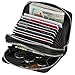 kinzd Accordion Wallet RFID Leather Card Wallet for Women Credit Card Holder (Black)