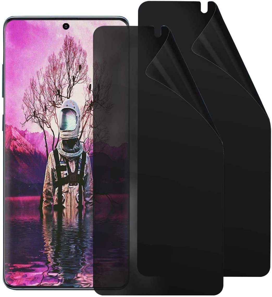 Arrivly 2 Pack Privacy Screen Protector for Samsung Note 10 [Anti-Spy] Anti-Peeping Bubble-Free Fingerprint Support Display Cover Flexible TPU Film [Not Tempered Glass] (Galalxy Note 10)