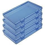 Goodma 4 Pieces Rectangular Plastic Boxes Empty