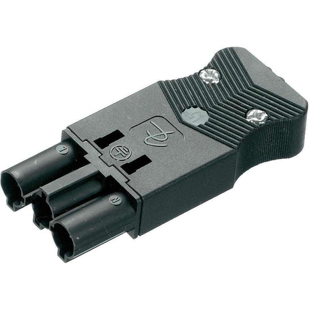Adels-Contact 17720 Mains Connector AC Female Straight Total Number of Poles 2 + PE 16A Black Pack of 1