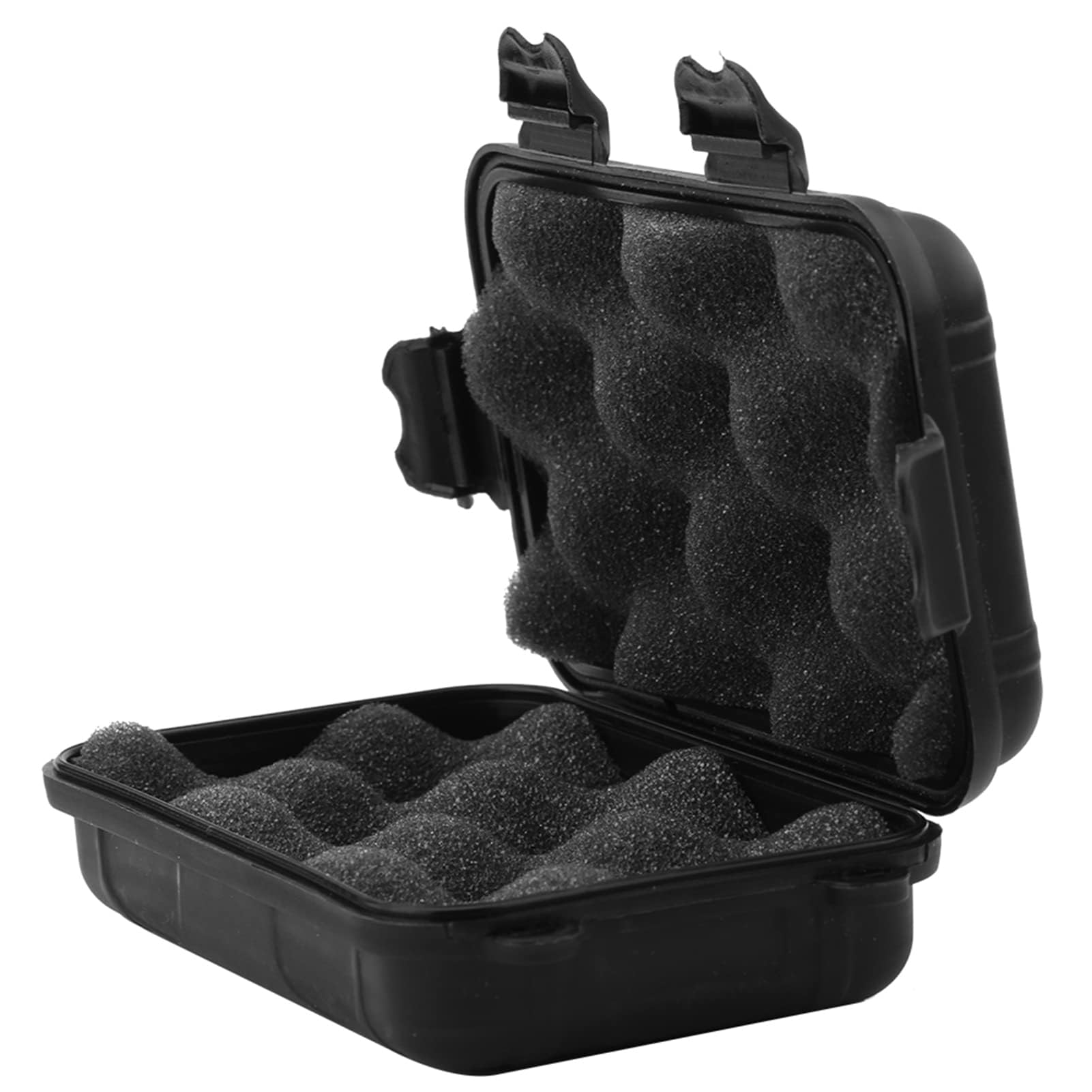 VGEBY1 Waterproof Box, Shockproof Dry Storage Box for Fishing Camping Hiking Outdoor Activities(Black-S) Small Waterproof Box
