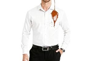 Casey Kevin Mens Dress Shirts Long Sleeve Wrinkle Free Dress Shirts for Men Regular Fit Casual Work Button Down Shirt