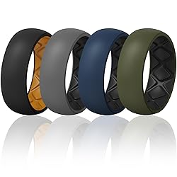 Egnaro Silicone Ring Men 1/4/5/6/7 Multipack of