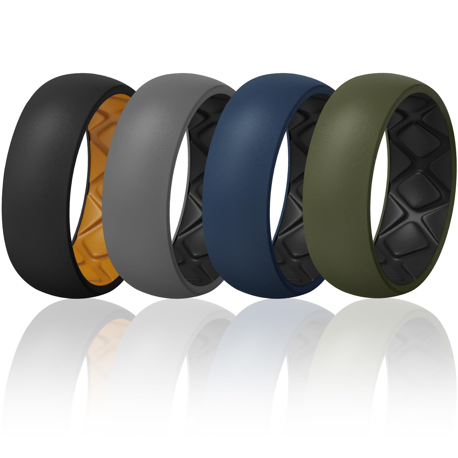 Egnaro Silicone Ring Men 1/4/5/6/7 Multipack of