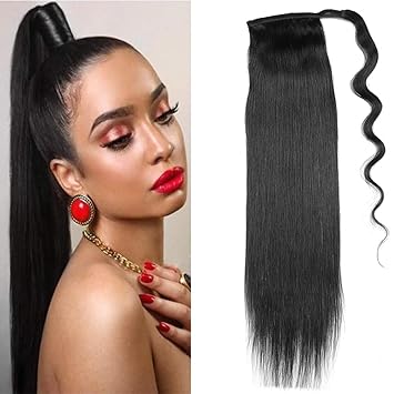 Amazon Com Hair Pieces And Ponytail 20 Inch Straight Ponytail
