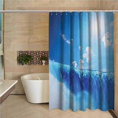 Lohebhuic Waterfall Precision Custom Shower Curtain Niagara Falls and Clear Sky Landscape Image Majestic River Nature Theme Artistic Print Modern
