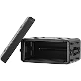 Phenyx Pro 4U Shallow Waterproof Rackmount Rack Case PRCSE-4U | 19-in Rackmount, Detachable Cover Storage, Shockproof &amp; Waterproof Road Case, Wireless Systems, IEMs, Amplifiers