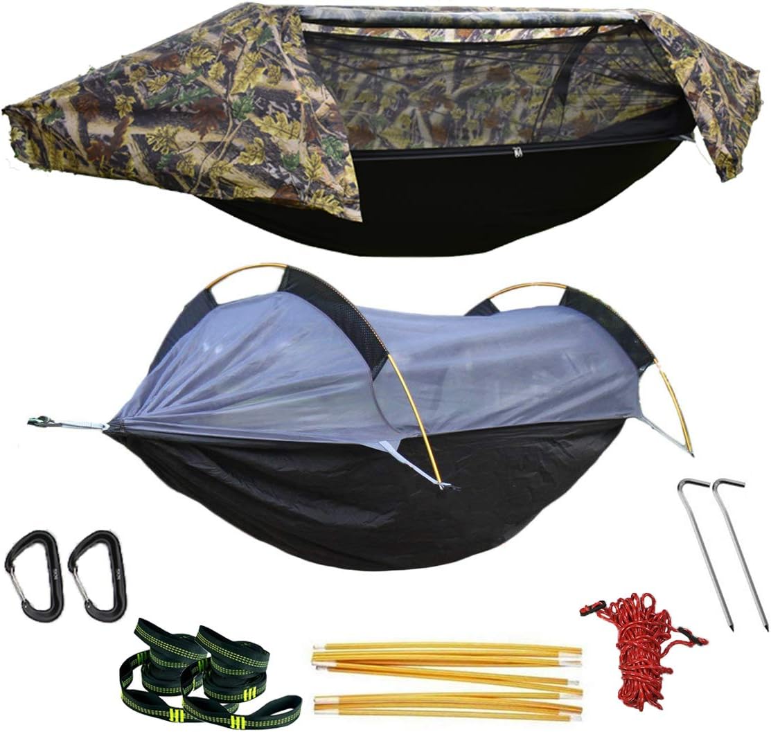 WintMing Patent Camping Hammock with Mosquito Net and Rainfly Cover
