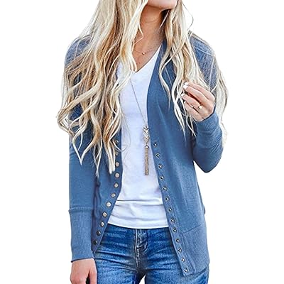 Women's V-Neck Button Down Knit Cardigan Sweater Nigeria Ubuy