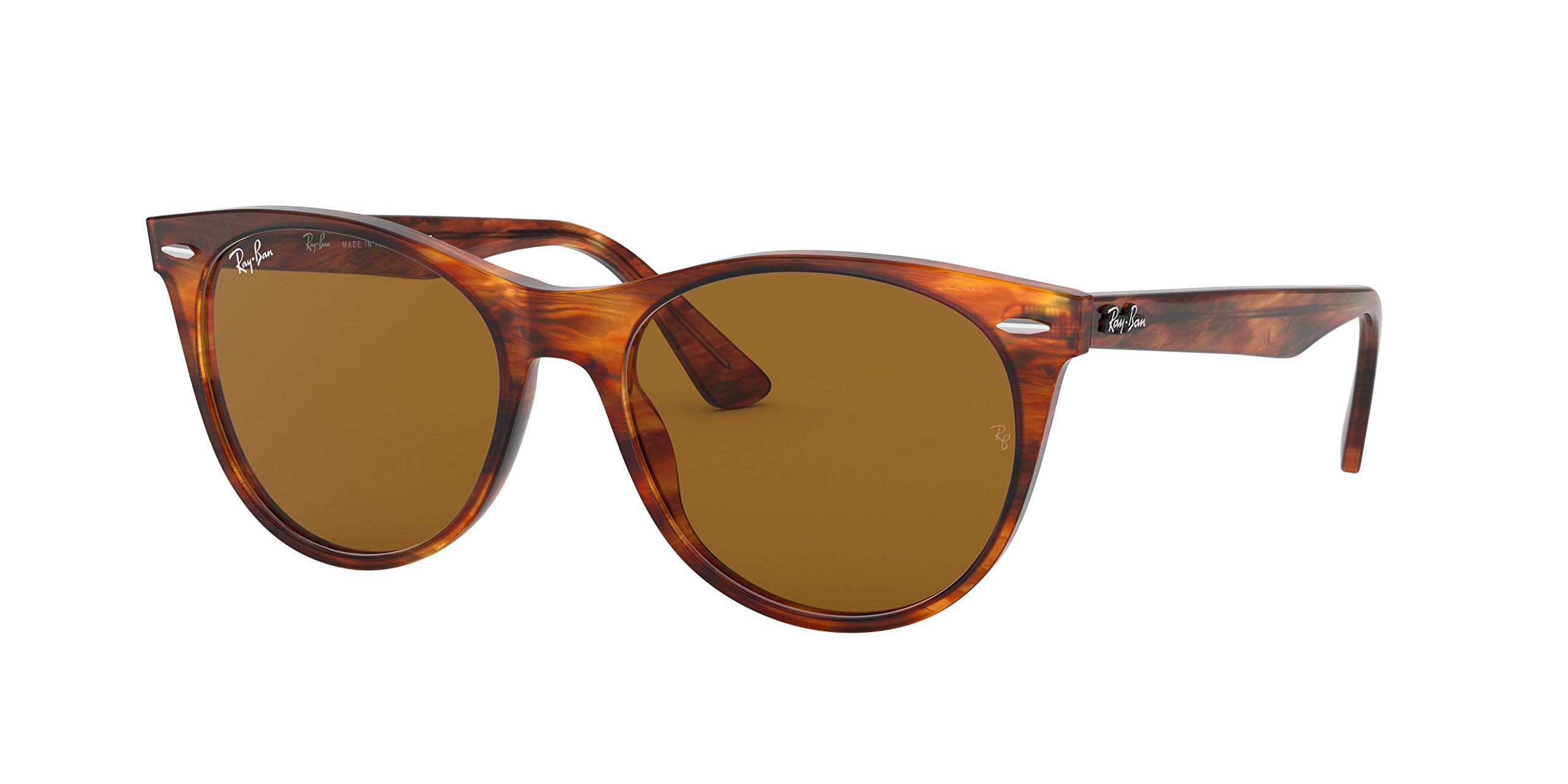 Ray-Ban Unisex Adults’ 0RB2185 Sunglasses, Brown (Striped Havana), 52.0