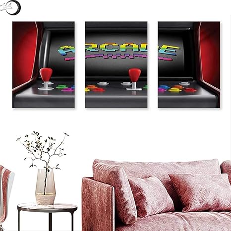 Mannwarehouse Video Games Canvas Print Wall Art Arcade Machine