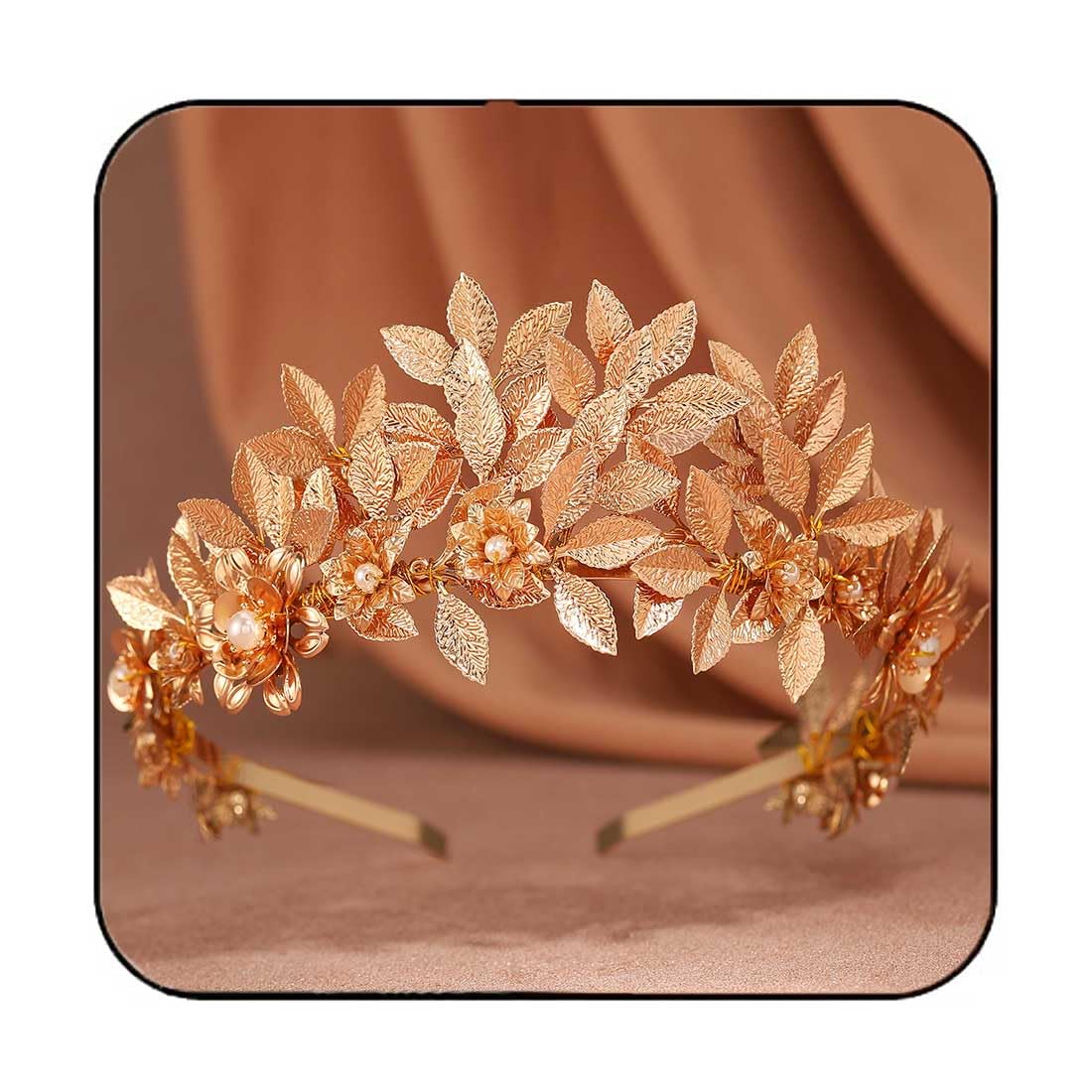 Photo 1 of Brishow Gold Leaf Headband Geek Goddess Headpiece Roman Laurel Wedding Headdress Olive Branch Hair Accessories for Women and Girls