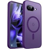 CANSHN Magnetic for Google Pixel 9a Case,Deep Purple | 6.3 Inch, Full Camera Protection, Compatible with MagSafe, Translucent Matte, Military-Grade Protection, Scratch Resistant