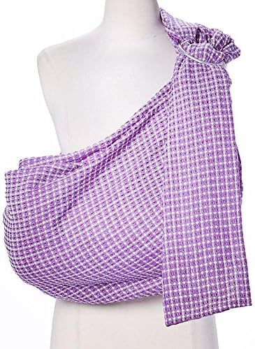 Hip Baby Wrap Ring Sling Baby Carrier for Infants and Toddlers (Lilac Honeycomb)