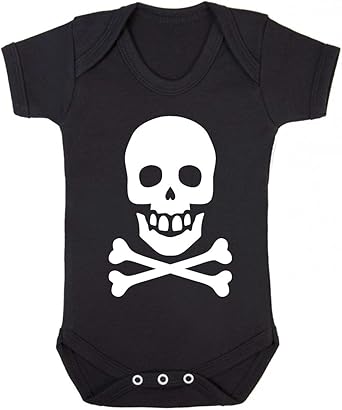 skull baby grow
