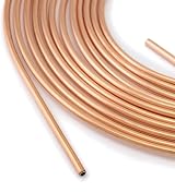 QWORK Copper Plated Brake Pipe 3/16 in x 25 ft with 16 Nuts OD 4.76mm ID 3.3mm view 3