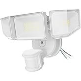 Abovizo 85W LED Security Lights Motion Sensor Light Outdoor, 8500LM Dusk to Dawn, IP65 Waterproof, 6500K, 3 Head Motion Detected Flood Light, Floodlight for Outside, Garage, Yard, Porch (White)