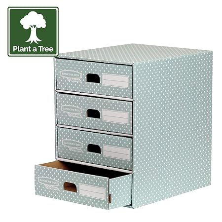 Bankers Box 4481701 Style Series Schubladenturm, grün/weiß