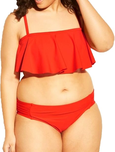 plus flounce bikini top